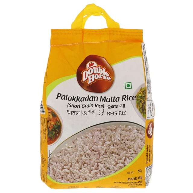 Double Horse Palakkadan Matta Rice 5kg - Buy Online at Official Mustafa ...