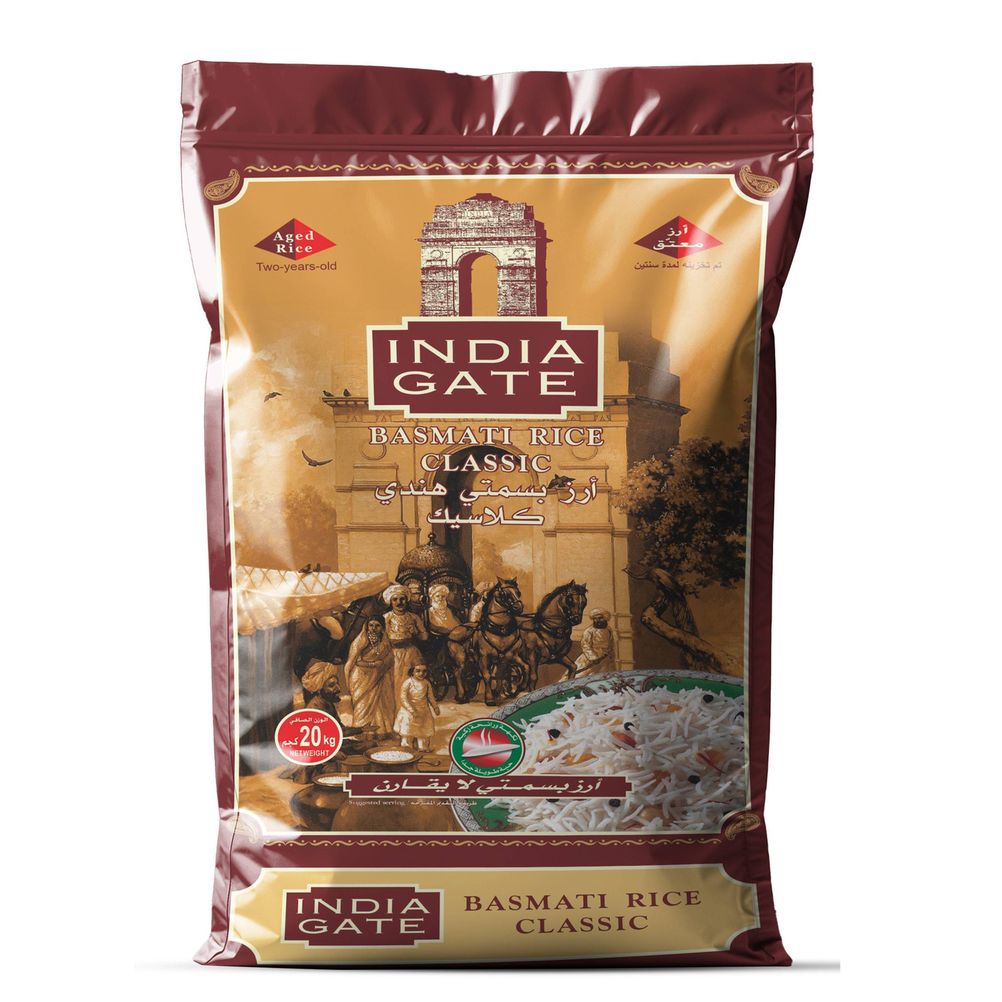 India Gate Classic Basmati Rice 20KG - Buy Online at Official Mustafa ...