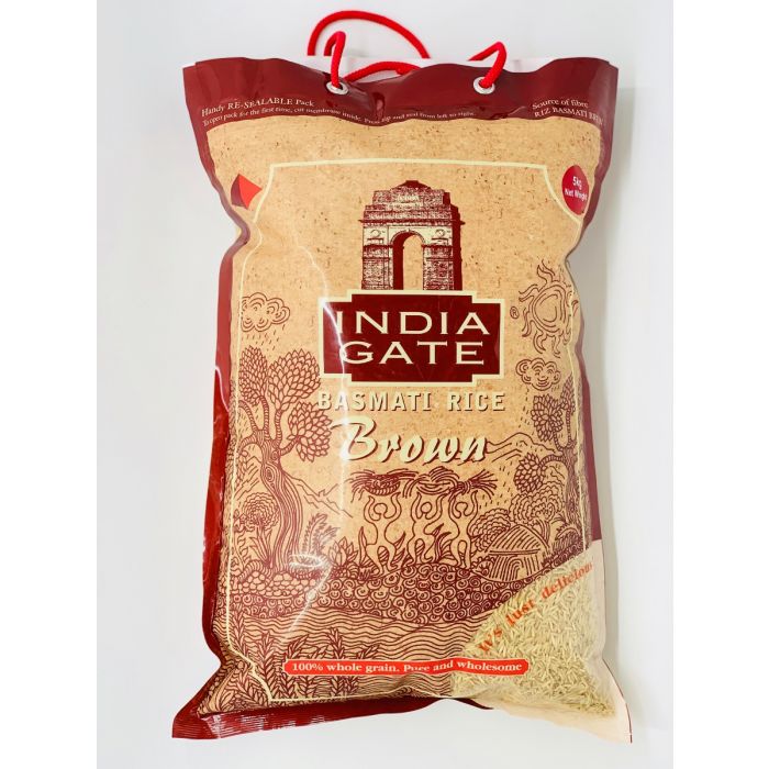 India Gate Brown Basmati Rice 5 kg - Buy Online at Official Mustafa ...